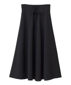 earth music&ecology シアーバックレースアップフレアスカート