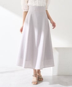 earth music&ecology シアーバックレースアップフレアスカート