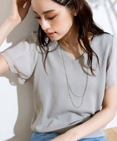 Tiaclasse 【安田美沙子さん  小倉優子さん着用・日本製】大人可愛い2連風チェーンネックレス