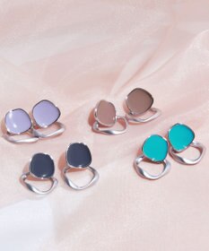 Tiaclasse カラーメタルリングピアス