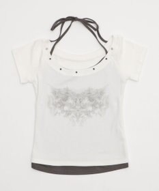 WEGO ハトメレイヤードグラフィックT