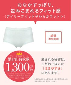 Wing ショーツ 綿混素材(身生地) やさしい肌あたり ここちよいフィット感 【デイリーフィット やわらかコットン】 はきこみ丈ふかめ EC3500 ウイング／ワコール