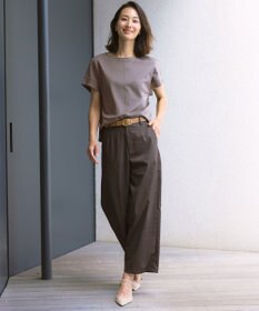 J.PRESS LADIES 【2WAY】コットンスムース フレンチスリーブ カットソー