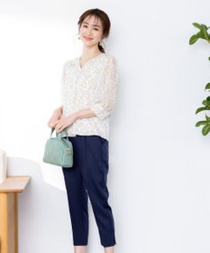 Tiaclasse 【洗える】スリットテーパードパンツ