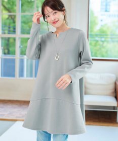 Tiaclasse L 【洗える】裏起毛フレアワンピチュニック