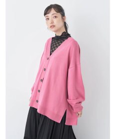 earth music&ecology サイドスリットルーズＶネックカーディガン