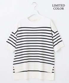 自由区 【接触冷感・UVカット・WEB限定カラーあり】クレープストレッチプルオーバー ニット