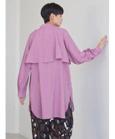 AMERICAN HOLIC バンドカラーフリルシャツチュニック