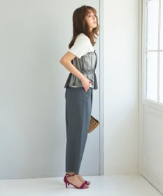 Feroux 【洗える】セミワイド パンツ