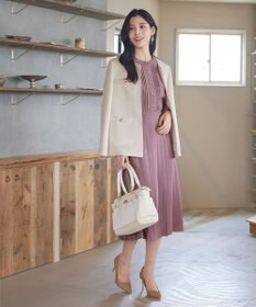 Tiaclasse 【新色追加・洗える】パールボタンプリーツワンピース