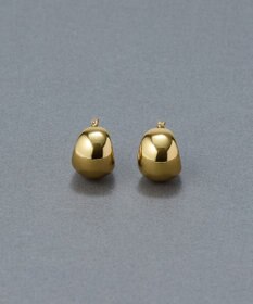 Phoebe 〈金属アレルギー対応〉ドームメタルフープピアス/ゴールド　シンプル/大振り