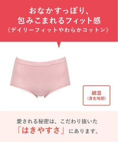Wing ショーツ 綿混(身生地部) やさしい肌あたり 【デイリーフィット やわらかコットン】 はきこみ丈ふかめ EC3230 ウイング／ワコール