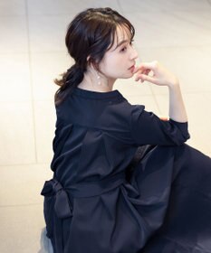 Tiaclasse L 【新色追加・洗える】バックリボン前開きワンピース