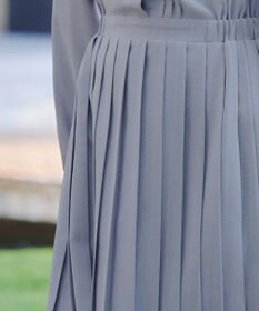 Tiaclasse 【新色追加・洗える】パールボタンプリーツワンピース