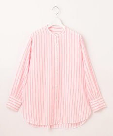 自由区 【洗える】SOMELOSテンセルバンドカラー シャツ