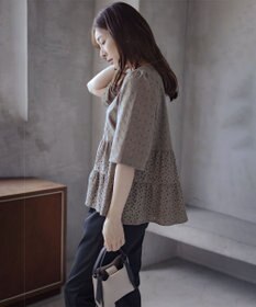 組曲 【新色追加】エンブロイダリーレースフリル ブラウス