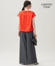 自由区 S 【WEB限定・接触冷感・洗える】エンブロイダリーローンプルオーバー ブラウス