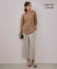 ICB 【WEB限定カラーあり・洗える】ペーパーブレンドシャインニット プルオーバー