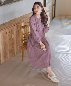 Tiaclasse 【新色追加・洗える】パールボタンプリーツワンピース