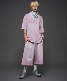 WEGO 【ユニセックス着用ITEM/ウエストゴム】ダメージアップリケショートパンツ