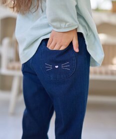 ANY KIDS カット デニム パンツ