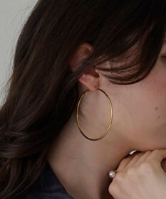 Phoebe 【金属アレルギー対応】ライトフープビッグピアス　ゴールド/ステンレス/大振り