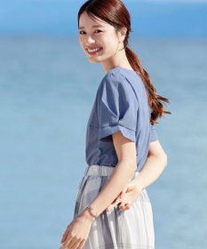 Tiaclasse 【UVケア・接触冷感】“あまラク” ハートネックカットソートップス