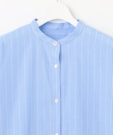 自由区 S 【洗える】SOMELOSテンセルバンドカラー シャツ
