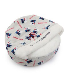 PET PARADISE リサとガスパール 遠赤外線  寝袋 丸型《頬杖柄》 径60cm