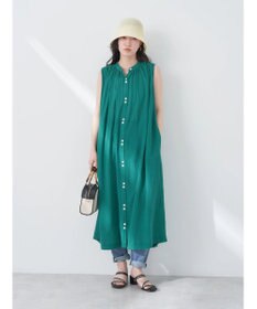 earth music&ecology ノースリーブギャザーワンピース