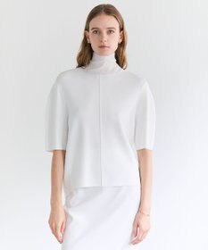 BEIGE， LAURA / ドライタッチ ストレッチショートスリーブニット