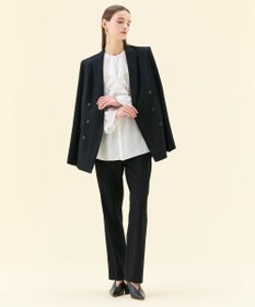 BEIGE， 【WEB限定・洗える】CLARION / バンドカラーフリルブラウス