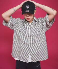 WEGO 【ユニセックス着用ITEM】ミニマムチェックロゴシャツ（SS）