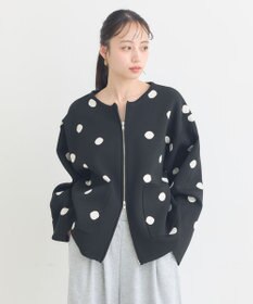 earth music&ecology 【予約】ダブルジップドットカーディガン