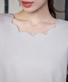 Tiaclasse 【洗える】【ふわもち美すふれ】スカラップカットソー