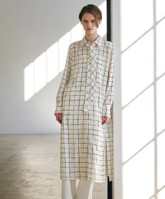 ICB 【30th ANNIVERSARY】 ウィンドウペンプリント シャツワンピース