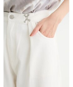 Green Parks ・ＥＬＥＮＣＡＲＥ　ＤＵＥ　ホワイトデニムタックパンツ