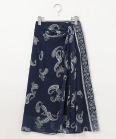 23区 L 【洗える】Ratti ペイズリーシフォン スカート