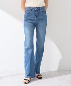 earth music&ecology セルフカットフレアデニムパンツ