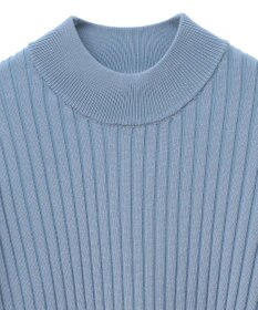 earth music&ecology シアースリーブリブハイネックプルオーバー
