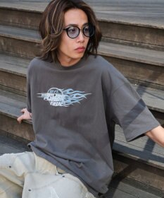 WEGO 【ユニセックス着用ITEM/SMLサイズ展開】ヴィンテージライクグラフィックT（SS）