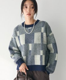 CRAFT STANDARD BOUTIQUE 洗える/チェック柄ニットプルオーバー