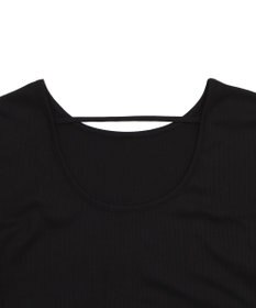 WEGO 【ラッシュガード/吸水速乾/UVカット/日焼け対策/体型カバー】リブドロストデザイントップス