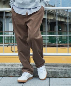WEGO 【ウエストゴム/ユニセックス着用ITEM】コーデュロイイージーストレートパンツ