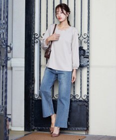 Tiaclasse 【洗える】【ふわもち美すふれ】スカラップカットソー