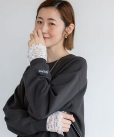 23区 S 【洗える】ナチュラルコットンベア レースレイヤード カットソー