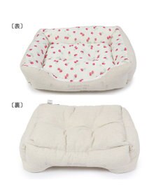 PET PARADISE ペットパラダイス 苺柄 接触冷感 クールカドラーベッド（57×45cm）