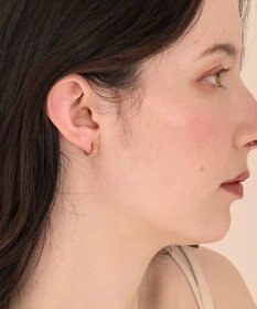 Phoebe 〈金属アレルギー対応〉ストレートラインセラミックポストピアス 定番/シンプル/フープピアス