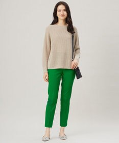 自由区 S 【UVカット・接触冷感・洗える】コットンサテンテーパード パンツ