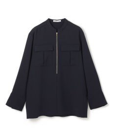 BEIGE， 【洗える】JASMINE / スタンドカラージップブラウス